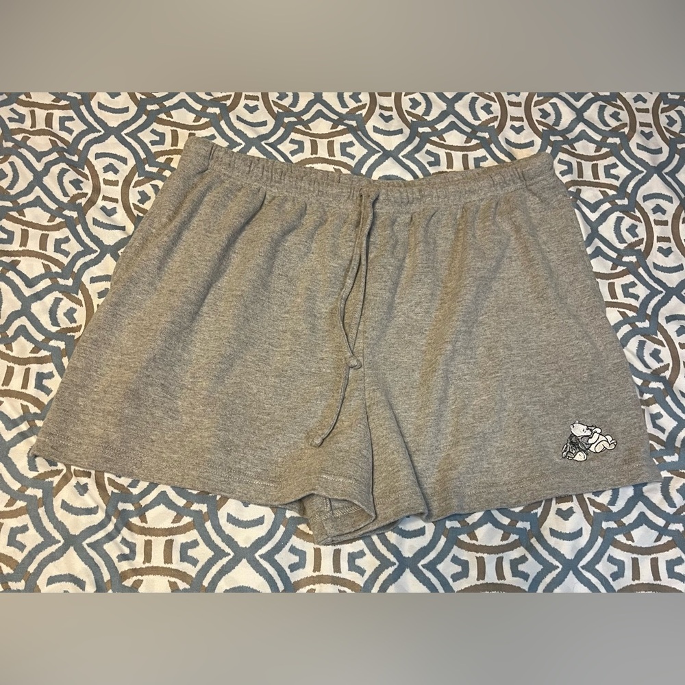 Disney Gray Women's Lounge Shorts with Mickey Patch